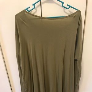 Olive green tunic mid sleeve shirt/dress